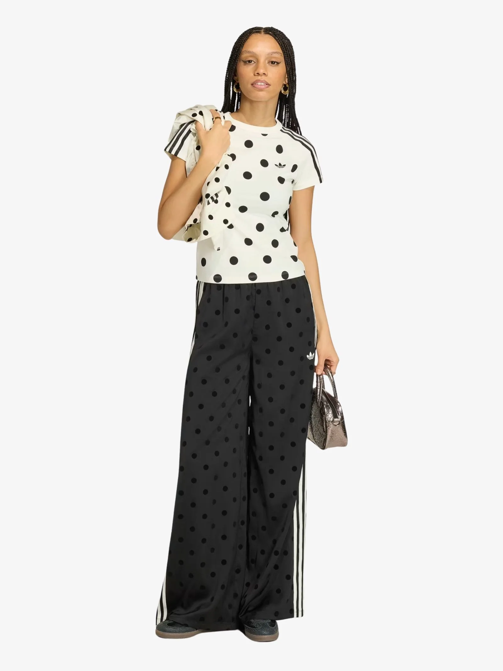 Satin Polka Dots Wide Leg Pant - Image 4