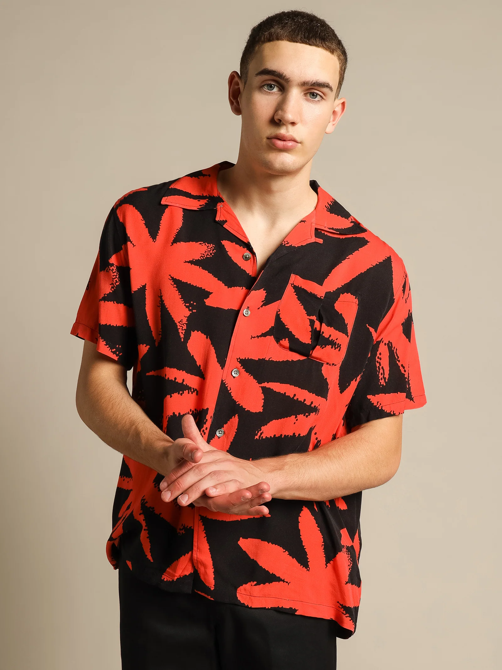 Hot Coral Short Sleeve Shirt - Image 3