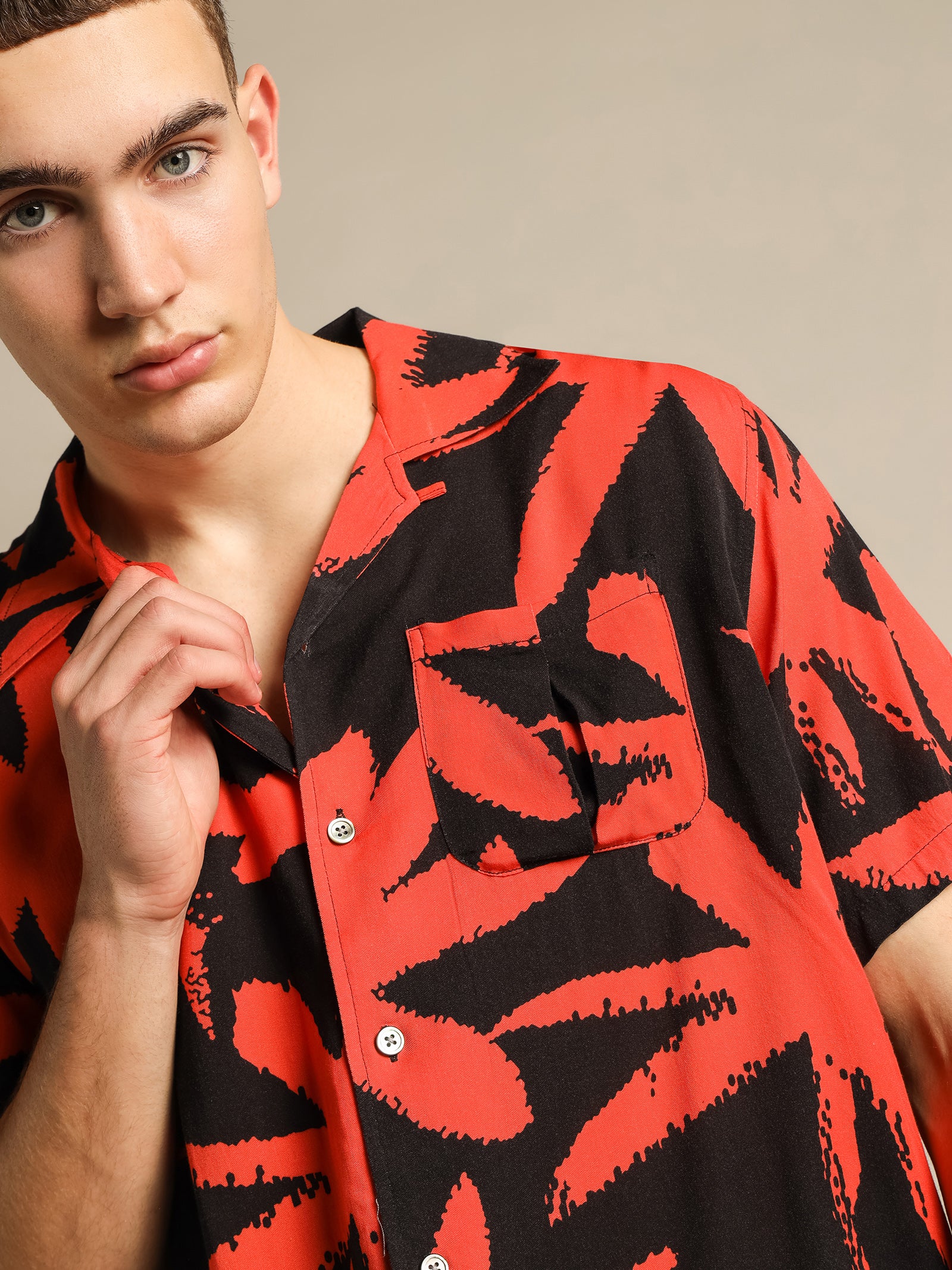 Hot Coral Short Sleeve Shirt - Image 4
