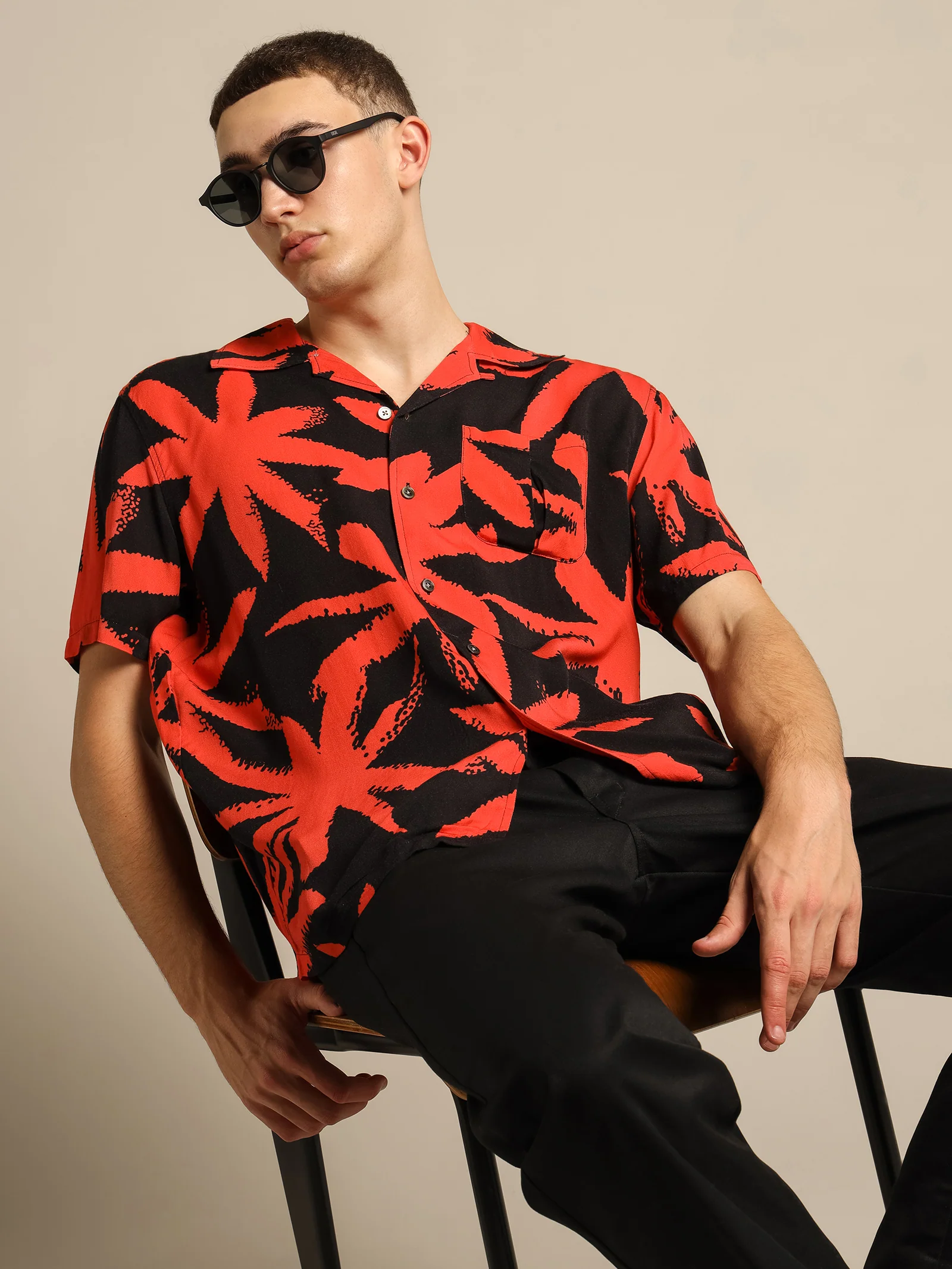 Hot Coral Short Sleeve Shirt - Image 5