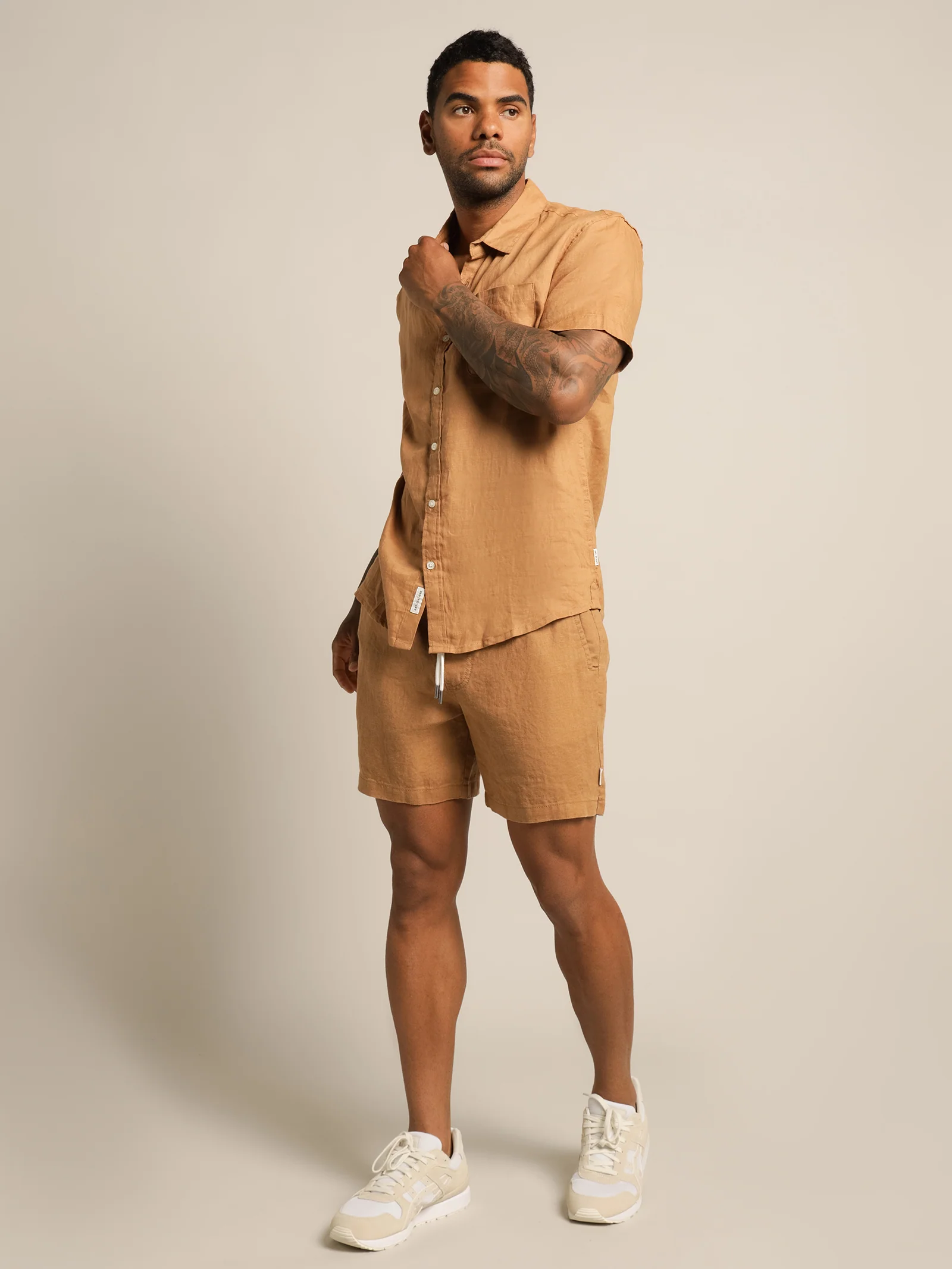 Nero Short Sleeve Linen Shirt - Image 3